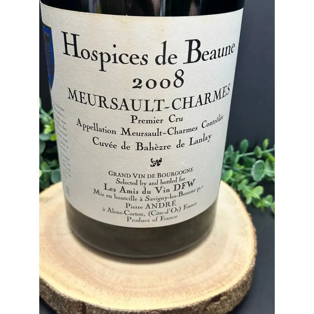 Hospices de Beaune 2008 Meursault-Charmes Empty 3L Jeroboam Burgundy Wine Bottle